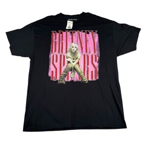 Britney Spears Pop Star Y2K 2000s Size 2XL XXL Black Short Sleeve T-Shirt
